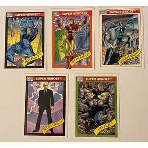 1990 Impel Marvel Universe Series 1 Lot HULK PROF. X IRON MAN BEAST MOON KNIGHT!